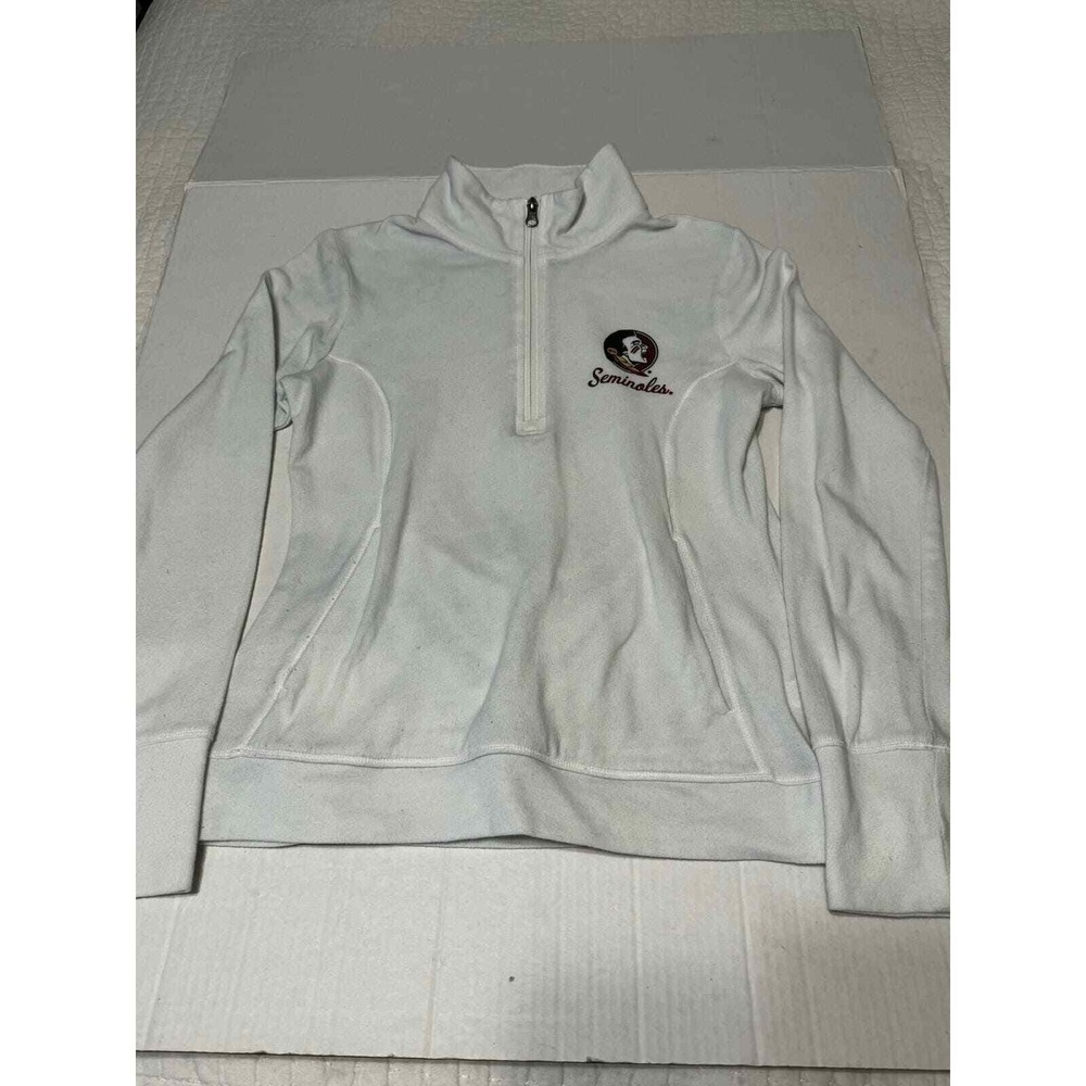 Champion Florida State Seminoles 1/4 Zip Pullover Women's Small White